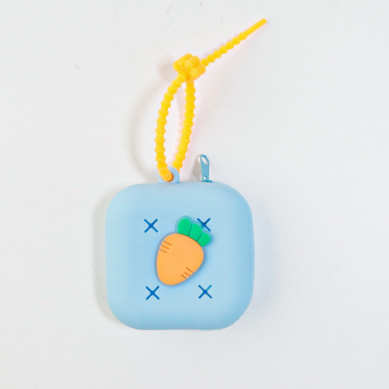 Wholesale Silicone Mini Cute Hole Portable DIY Portable Storage Coin Earphone Bag